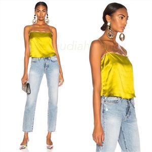 Fleur du mal silk cami (yellow) size S